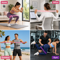 Juego de 5 Bandas de Resistencia para Ejercicio, Bandas de Látex en Bucle para Gimnasio, Fitness, Yoga, Entrenamiento de Glúteos, Fabricante con Logotipo Personalizado