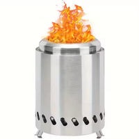 Brasero portable d'extérieur en acier inoxydable OEM, poêle à bois sans fumée pour table, idéal pour le camping (vente en gros)