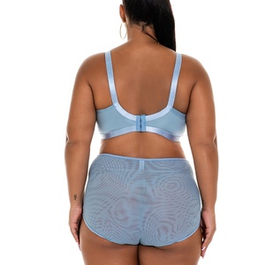 Set Due Pezzi Reggiseno Balconette Non Imbottito Senza Ferretto Taglia 40DD Plus Size per Donna - Product Image 2