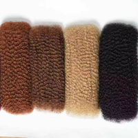 Cheveux humains vierges pré-étirés 100 % naturels, 30 g, afro crépus bouclés en vrac pour tresses et extensions de dreadlocks