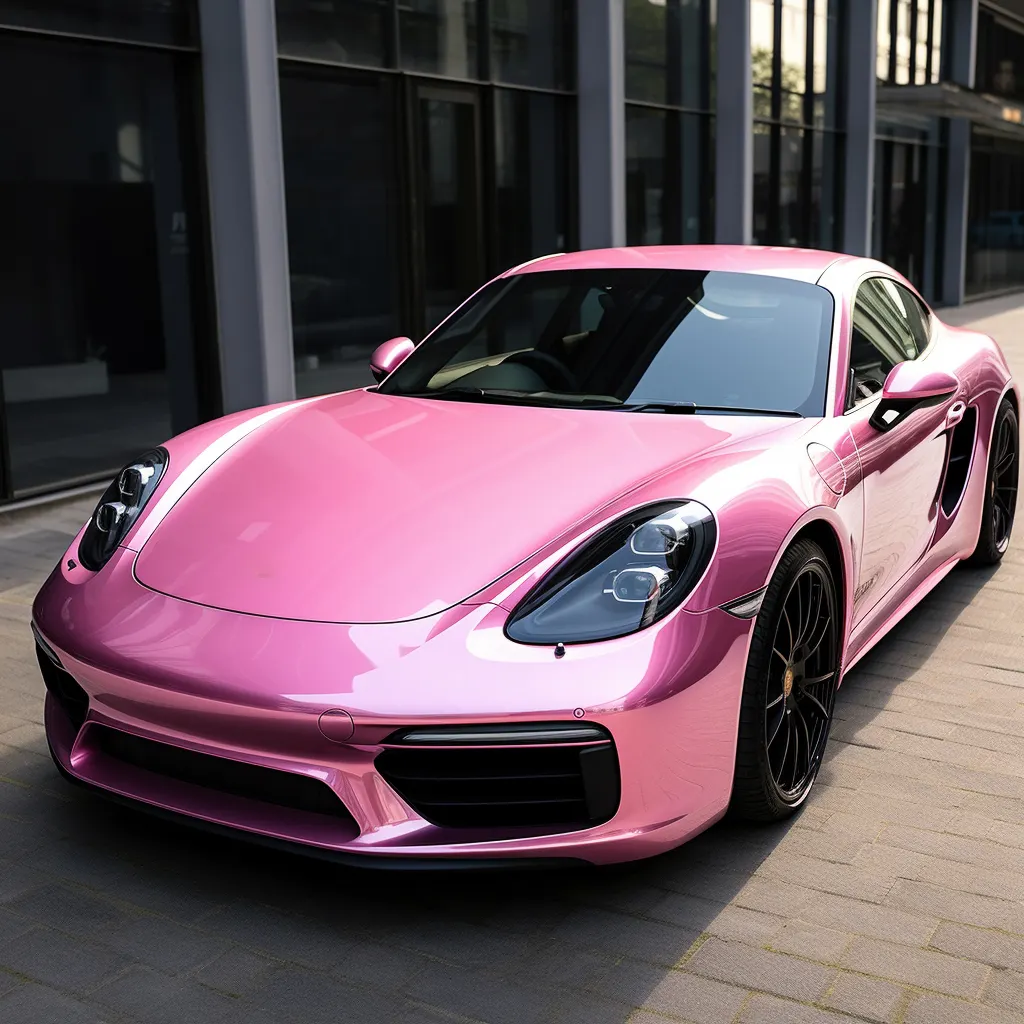 Boa qualidade Hot Sale Veículo Envolvimento Vinil Film Rainbow Plating Pink Full Car Sticker Car Body Wrap Film