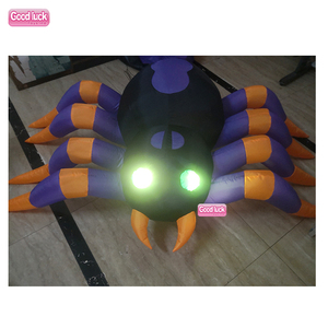7ft Halloween <span class=keywords><strong>Inflatable</strong></span> Spider yard trang trí nội thất với airblown <span class=keywords><strong>GEMMY</strong></span> đầy màu sắc Flash Disco ánh sáng Halloween bóng trang trí bằng đá quý - Product Image 3