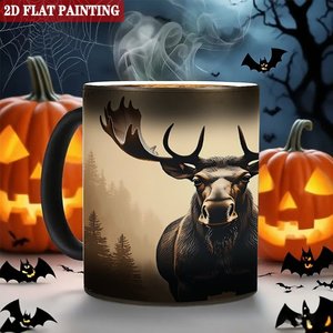 Frosted Black <b>Ceramic</b> Mug 11oz Heat Color Changing Magic <b>Cup</b> For Tea Beverage Home Leisure - Product Image 6