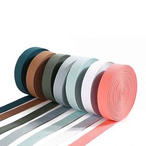 Garment Decoration Custom logo Label Soft Colored Woven 10cm Long Ribbon Twill Recycled Elastic Band - Product Image 2