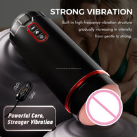 Masturbateurs en silicone avec emballage discret, 6 en 1, vibration multi-fréquence, masturbateur masculin à succion