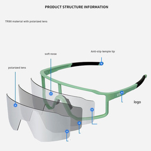 Lunettes de soleil de sport avec logo personnalisé, protection UV400 <span class=keywords><strong>CE</strong></span>, sans monture, Occhiali Da, lunettes de cyclisme, de course à pied, de pêche, OEM, lunettes de sécurité pour l'extérieur - Product Image 3