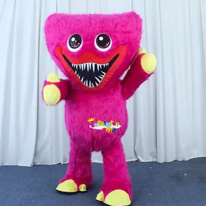 Vendita calda personalizzato cartone animato rosa grande bocca mostro mascotte costume gonfiabile grande bocca mostro mascotte costume da festa per adulti