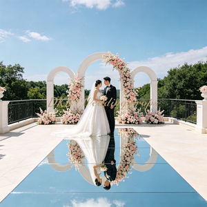 Thicken Hotel Stage Walkway Decorative <b>Plastic</b> <b>Plastic</b> Party Wedding <b>Mirror</b> Reflective Carpet Runner Decoration - Product Image 2