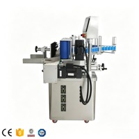 Machine d'étiquetage automatique électrique PLC pour bouteilles rondes, application d'étiquettes de haute précision sur bouteilles en verre et en métal