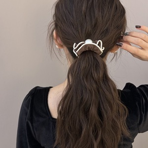 Coleteros para el Cabello con Diseño <span class=keywords><strong>de</strong></span> Perlas Artificiales, Banda Elástica <span class=keywords><strong>de</strong></span> Alta Elasticidad, Color Sólido, Decoración para el Cabello <span class=keywords><strong>de</strong></span> Niñas - Product Image 4