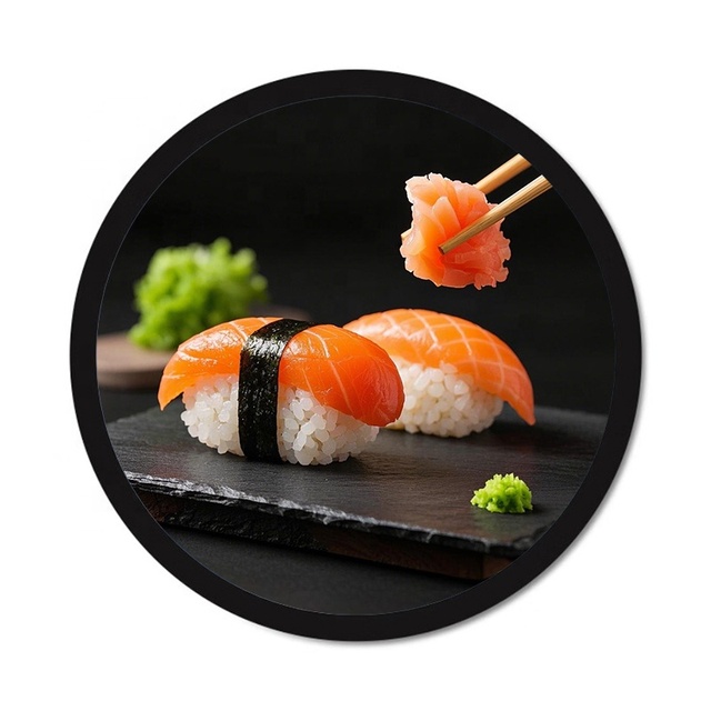 Creative LCD Screen Circular Digital Signage Smart Advertising Wall-Mounted 10-Point Touch Screen Anti-Glare Animation Graphics