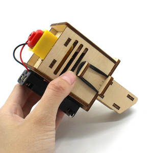 Kit d'aspirateur en bois à assembler manuellement, jouet scientifique éducatif pour enfants de 7 à 9 ans, modèle à piles, à monter soi-même - Product Image 3