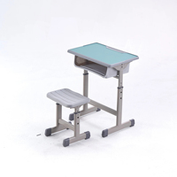 Ensemble bureau et chaise pour étudiants réglables en hauteur, personnalisables, mobilier scolaire ergonomique pour salle de classe, salle de formation et crèche, OEM