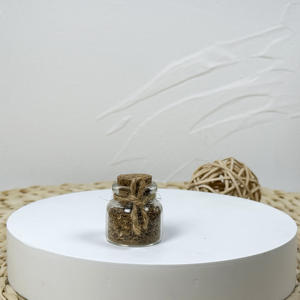 Bouteille de tube à essai en verre avec couvercle en bambou de 30mm avec fermeture en liège Bouteille de souhaits Conteneur de bonbons avec fonction de sous-embouteillage pour crème pour le visage - Product Image 6