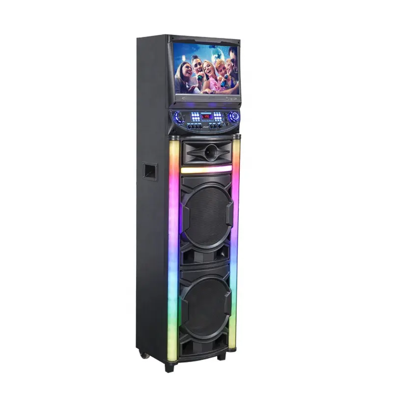 Màu Xanh răng Karaoke DJ loa với công suất cao và 15.4 "Màn hình cảm ứng