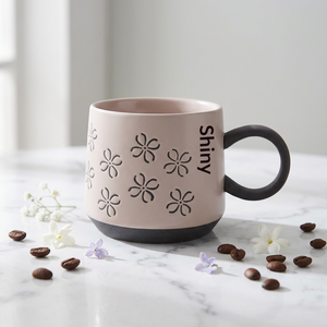 Underglaze Color Hand-painted Cute Porcelain Ceramic Mug <b>Set</b> Heart/Fish/Flower Patterns Creative Couple Dishwasher Safe - Product Image 5