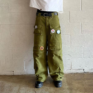 Pantaloni da lavoro personalizzati pantaloni larghi pesi massimi in cotone doppio ginocchio strappano pantaloni corti in jeans Cargo da lavoro per uomo - Product Image 1