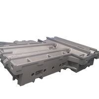 Base de machine-outil de fraisage CNC en fonte grise nodulaire personnalisée, moulée par procédé de moulage à perte de mousse, avec forme de précision et certification ISO9001