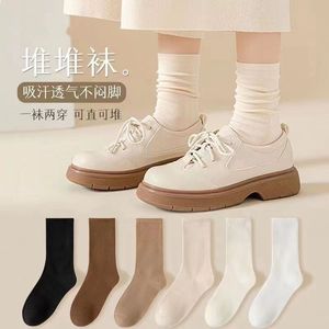 Women's Mid Calf <b>Socks</b> Autumn <b>Winter</b> Slouch Style Warm Sweat Absorbent Maillard Wind Medium Thickness - Product Image 3