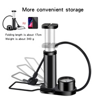 Pièces de Offre Spéciale pour vélo électrique Mini pompe haute pression en plastique argent/noir/bleu/rouge Pompe à vélo portable en aluminium