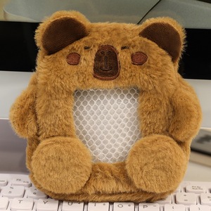 Portefeuille en peluche personnalisé de 13 cm en forme de chien Capybara avec porte-clés, cordon de dessin animé, porte-carte <span class=keywords><strong>photo</strong></span> Kpop en peluche, sacs en tissu - Product Image 2