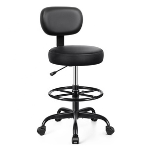 CA industriel <span class=keywords><strong>noir</strong></span> hôpital mobilier <span class=keywords><strong>de</strong></span> laboratoire dentaire et médical chaises <span class=keywords><strong>de</strong></span> <span class=keywords><strong>bar</strong></span> à hauteur réglable tabourets <span class=keywords><strong>de</strong></span> <span class=keywords><strong>bar</strong></span> avec roues repose-pieds - Product Image 4