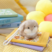 Porte-clés en peluche lapin personnalisés, mignons lapins en peluche dodus, porte-clés animaux en peluche, poupées lapin en peluche personnalisées pour machine à griffes, jouets en peluche lapin