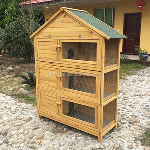 SDR026 Eco-Friendly Fir Wooden Pet House with Rabbit Hutch for <b>Small</b> Animals - Product Image 4
