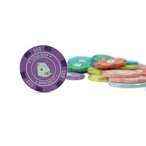 थोक कस्टम बहु रंग 10g चीनी मिट्टी पोकर चिप्स के लिए 39mm कस्टम लोगो desgin कैसीनो टेबल खेल खेल - Product Image 6