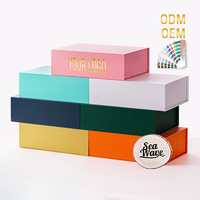 Boîtes cadeaux en carton écologiques haut de gamme imprimées avec logo personnalisé, finition mate, fermeture magnétique, insert en mousse pour