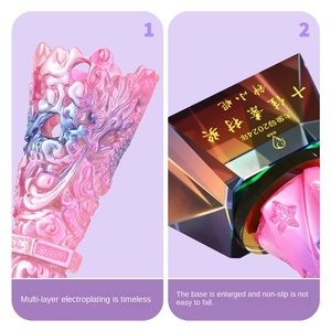 Trofeo colorato eco-friendly personalizzato colore rosa danza bambini premio competizione campione resina squadra cristallo - Product Image 5