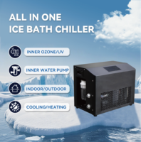 Refroidisseur de bain de glace extérieur de 1.5 hp Système de refroidissement Piscine de bain de baril de glace en plongée froide avec connexion de refroidisseur