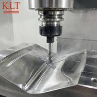 Fraise à queue sphérique mini KLT Precision à 4 cannelures en carbure monobloc pour moule à bijoux HRC55, revêtement TiAlN noir