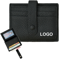 Dompet Tempat Kartu Kredit Wanita Dompet Saku Ritsleting Tempat ID Mini Kecil Lucu dengan Pelindung RFID Dompet Koin Tipis