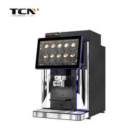 Mesin Vending Kopi Otomatis TCN Compact Desktop Bean to Cup, Espresso Cappuccino Segar dengan Penggiling dan Pembuat Busa Susu untuk Penggunaan Kantor