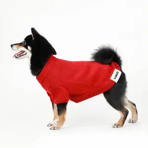 2023 מכירה חמה בגדי חיות מחמד כלב מתנה כבל לסרוג גור חיות מחמד כלב ללבוש בגדי מעיל סוודר