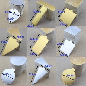 Оптовая продажа, золотистые, серебристые, черные маленькие Мини-доски для торта, инструменты, подставки, тарелки, устойчивые к смазке, напечатанные на заказ для вечеринки, дня рождения, свадьбы - Product Image 3