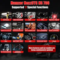 Humzor NexzSYS NS706 Sistema completo OBD2 escáner OBD 2 herramientas de diagnóstico de coche 17 servicios de reinicio ECU programador clave para coche de nueva energía