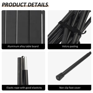 Outdoor Portable Aluminum Alloy Ultralight Adjustable <b>Backpack</b> Egg Roll <b>Mini</b> Picnic Side Table for Camping Folding - Product Image 4