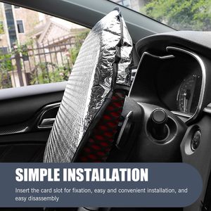 Protector de <span class=keywords><strong>Volante</strong></span> de Coche Anti-Calor, Plegable, Bloqueador Solar para <span class=keywords><strong>Volante</strong></span>, Accesorios de Protección Solar para Camioneta y SUV - Product Image 6