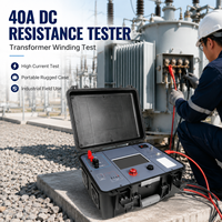 Nouveau testeur de résistance CC professionnel 40A/50A 2026 pour bobinages de transformateurs, ohmmètre avec imprimante thermique USB RS232 4 fils Kelvin