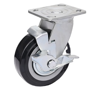 Chinesischer Hersteller Hochwertige Schwerlast <span class=keywords><strong>4</strong></span> 5 6 8 Zoll Gummi-Lenkrollen mit Aluminium für Industriewagen und -geräte - Product Image 3