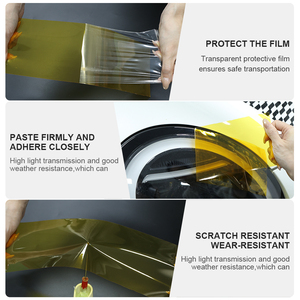Película de <span class=keywords><strong>Vinilo</strong></span> Camaleón para Faros de Coche y Motocicleta, <span class=keywords><strong>Vinilo</strong></span> Adhesivo de PVC Naranja Amarillo, Película Protectora para Faros de Coche, Adhesivo que Cambia de Color - Product Image 4