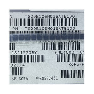 Condensador de Polímero Tantálico T520B106M016ATE100, 10uF, 16VDC, Carcasa B, 20% (3.5 x 2.8 x 1.9 mm), Entrada L, SMD 3528-21, 0.1 Ohm - Product Image 1