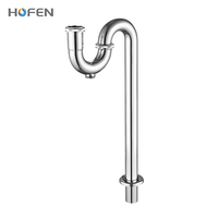 Accessoires de salle de bain Hofen en gros, siphon en laiton doré rose, siphon de lavabo, siphon de lavabo en acier inoxydable