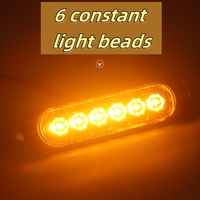6 LED Not blitz Warn licht leiste LKW Auto Leuchtfeuer Lampe mit Bernstein Rot Blau Weiß Ampel Neuer Zustand