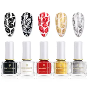 Sinh Ra Khá Giáng Sinh Stamping Nail Art Polish Vàng Bạc Đen Trắng Màu Nail In Ấn Stamping Polish