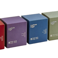Coffret et emballage personnalisés de luxe en carton recyclé pour bougies et pots, avec fenêtre, en papier kraft brun, avec inserts pour l'expédition de savons