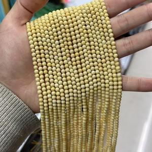 Cuentas Sueltas de Jade Amarillo Natural Redondas de 2/3/4 mm, Cristal Curativo, Sabiduría, Confianza, Alegría, Suministros para Hacer Joyería DIY - Product Image 3