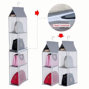 Sac de rangement suspendu en tissu non tissé, double face, pliable, pour articles ménagers - Product Image 2